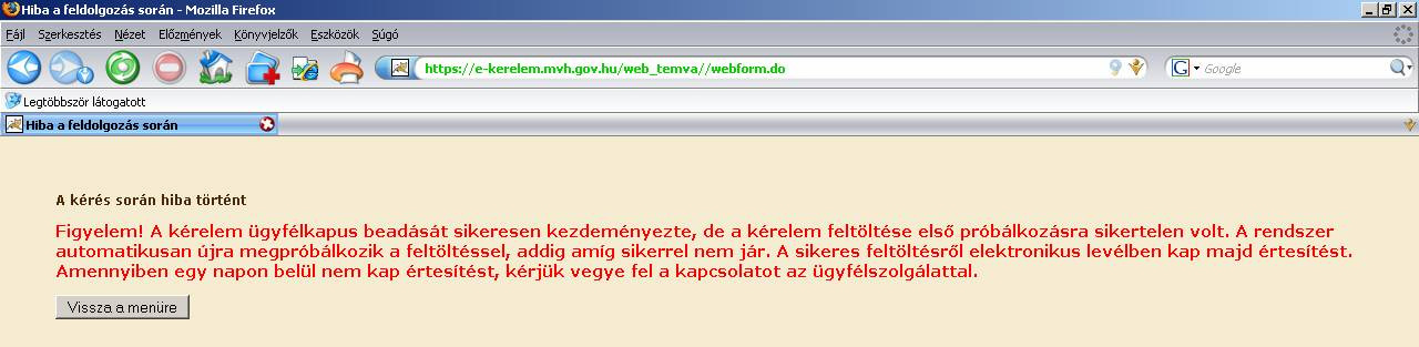 14. Az adott kérelem megnyitható, illetve el is menthető az alábbi felugró panel használatával. 15. A kitöltött bizonylat 4. oldala tartalmazza az ún.