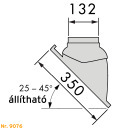 9056 10 100 Ft Magastetı gallér Ferdetetın történı levegı/füstgáz csı kivezetéshez, a 303200 alaprendszerhez.