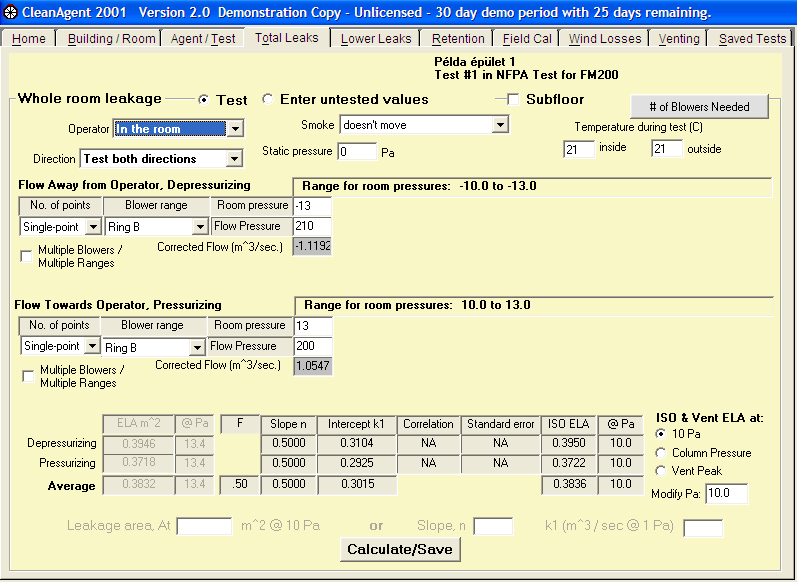 KIÉRTÉKELÉS CA2001 PROGRAMMAL 1.