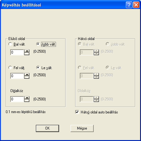 A KONICA MINOLTA PS illesztőprogram beállítása (Windows) 7 A nyomtatási helyzet beállítása (képváltás) A nyomtatás helyzete a kiadott papíron az alábbiak szerint állítható be.