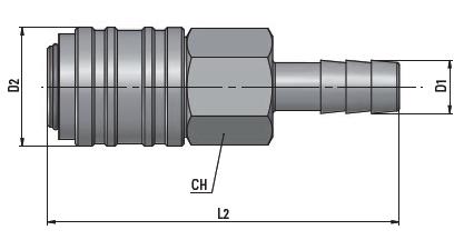Belső menetes gyorscsatlakozók (GU10-13) Cső belső átmérő GU10-13 06 00 6
