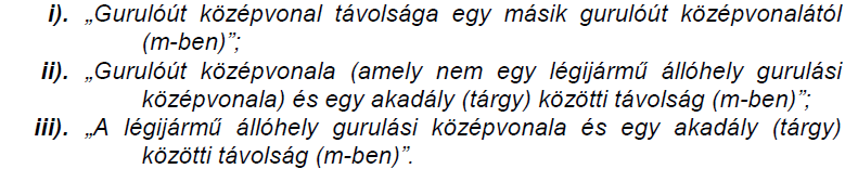 További biztonsági tűréshatárok A sárgával jelzett számokat a 2009-es új Annex 14 kiadás szentesítette, az