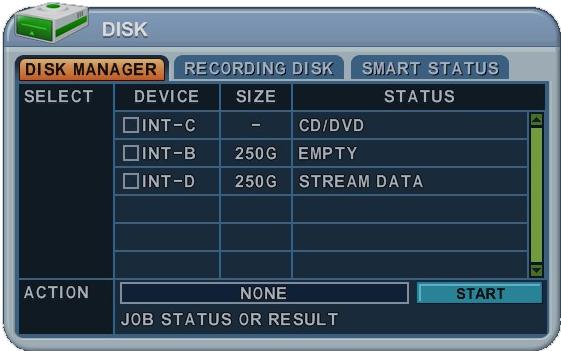 5. Lemez 5.1. Lemezkezelő A lemezkezelő a HDD-k formázására és a lemezek funkciójának kijelölésére szolgál (adattárolás, mentés, tükrözés) 1 2 1.