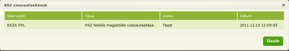 A közbeszerzéshez tetszőleges számú OP hozzárendelhető. A téves hozzárendelések a zöld X gombra kattintva törölhetőek. 2.6.4.