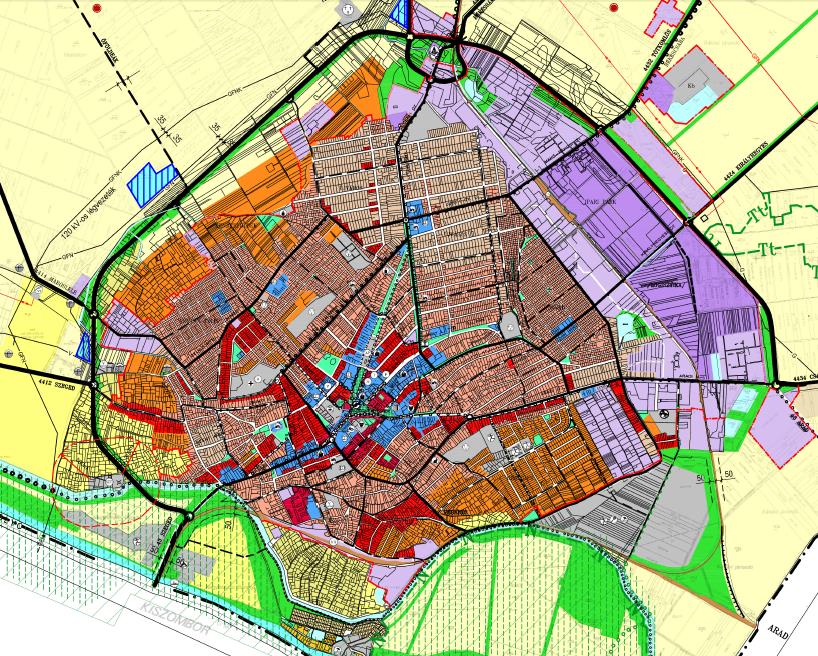 HELYZETFELTÁRÓ- HELYZETELEMZŐ - HELYZETÉRTÉKELŐ MUNKARÉSZEK 155 A jelenlegi országos utak a város legfontosabb forgalmi és gyűjtőútjai, melyek közvetlenül biztosítják a térség és a város kapcsolatát