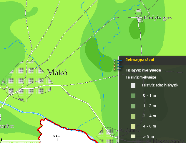 HELYZETFELTÁRÓ- HELYZETELEMZŐ - HELYZETÉRTÉKELŐ MUNKARÉSZEK 179 Talajvíz 2b) Azok a felszín alatti víz állapota szempontjából fokozottan érzékeny területek közé nem tartozó területek, ahol a felszín