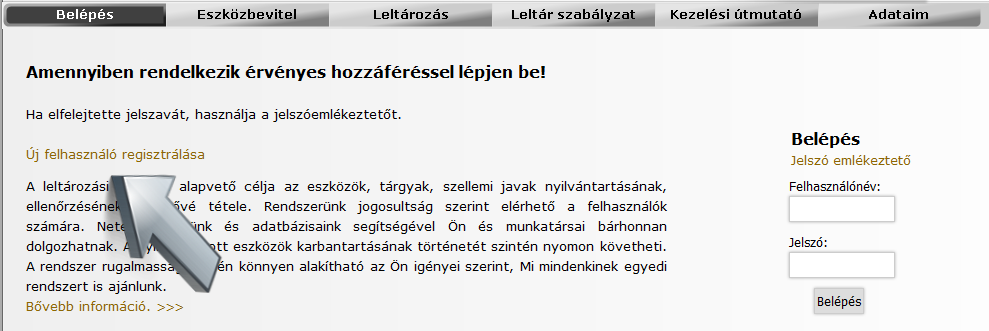 1. Regisztráció A rendszerbe történő regisztrációjának élesítése nem automatikus. Regisztrációja az adminisztrátor elbírálása után kerül a rendszerben aktiválásra.