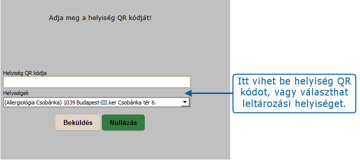 A leltárfolyamat indításához válassza ki a leltártípust (Vakleltár, Vakleltári szobánkénti kimutatással, Leltárellenőrzés, Textil leltár, Tételes leltár) Majd a leltározni kívánt helyiséget a