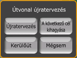 6.1.8.2 Rákérdezés Azt is beállíthatja, hogy a MioMap az útvonalról való minden egyes letérésnél rákérdezzen, mit tegyen.