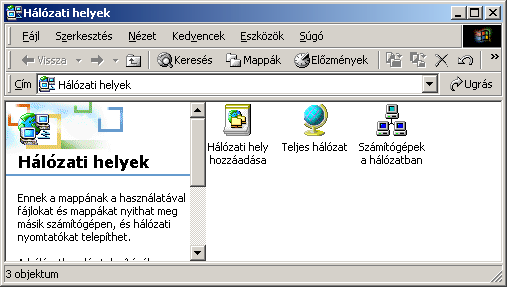Csatlakozás megosztott könyvtárakhoz Megosztott könyvtárakhoz elsősorban az asztal Hálózati helyek rendszermappája segítségével kapcsolódhatunk.