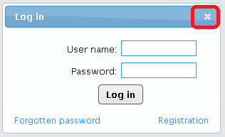 S02M01 Forgotten password Click on Forgotten password to open screen S03000 where a new password can be requested.