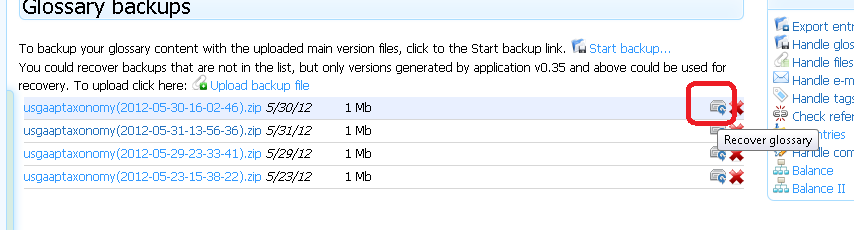 S43D02 Date of create backup file This column shows the date of the backup in the following format: DD/MM/YY.