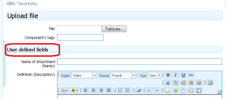 S47F02 Component s tags S47F02 Component s tags Tags can be added to the file by entering them in this field. A tag is a word attached to an entry or an attachment that assists searching later.