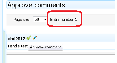 S64M02 Page size S64M02 Page size Click on the arrow to change the number of comments displayed on one page.
