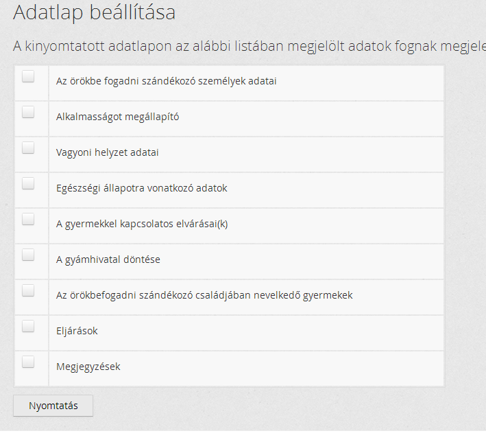 A Nymtatásra kattintva az Adatlap pdf frmátumban