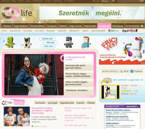 Life.hu témaszponzoráció Időszak: április 31. május 6.