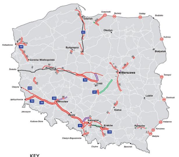 Releváns országok megoldásai bruttó; PLN/km (forrás: viatoll) (1 PLN ~