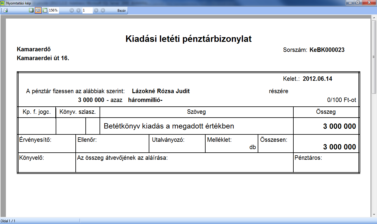 Ezután már csak a kézbesítő megadása következik (előtte a neveket az aláíró törzsben rögzíteni kell), majd az igények feladása menüt kell elindítanunk, és a program átadja a kézbesítőnek a tételeket.