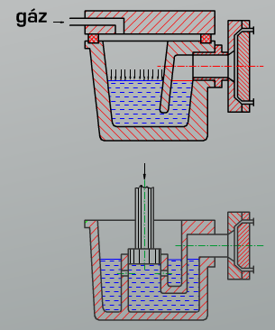 Nyomásos öntés Melegkamrás eljárás A folyékony fémet viszonylag nagy nyomással max.