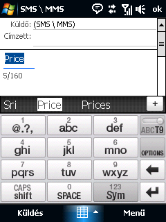 Szöveg bevitele 97 Szövegbevitel a Kompakt QWERTY billentyűzet használatával 1. Indítsa el valamelyik felhasználói bevitelt fogadó programot, például a Word Mobile alkalmazást. 2.