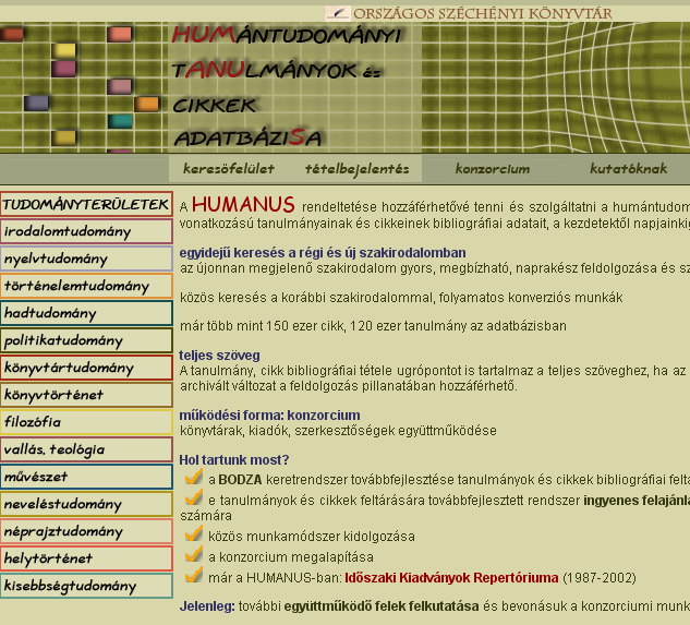 szolgáltatást sikerült létrehozni, vagyis a MATARKA egyre több lehetőséget kínál használóinak, kiknek száma a bevitt folyóiratok, rekordok számának növekedésével szintén egyre jobban emelkedik.