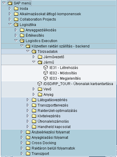 Navigáció az SAP-ban - Tranzakciók és programok Tranzakciós kód: egy belépési pontot definiál egy programhoz.