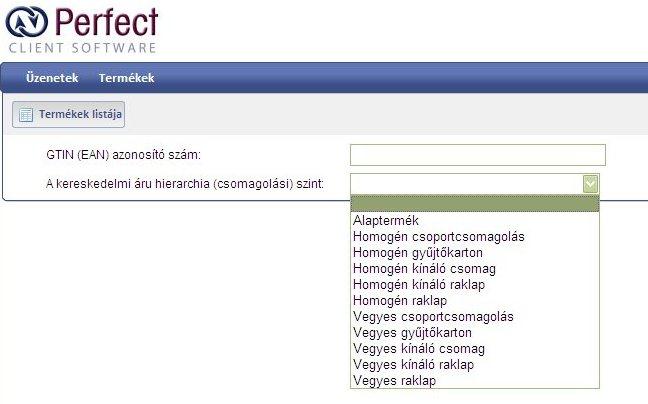 34. ábra Speciális eset: vegyes hierarchiák bevitelénél (ahol különböző GTIN-nel azonosított beépülő termékek vannak), a bevitel módja kis mértékben módosul (lásd. 35.