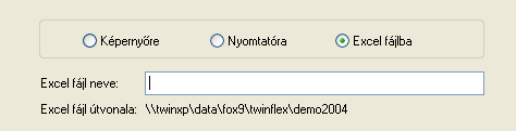 3. Kimutatások Minden kimutatásnál azonos módon kell megadni a kimutatás eszközét: Képernyıre Nyomtatóra Excel fájlba ebben az esetben a kimutatás képernyın jelenik meg, ugyanabban a formában,