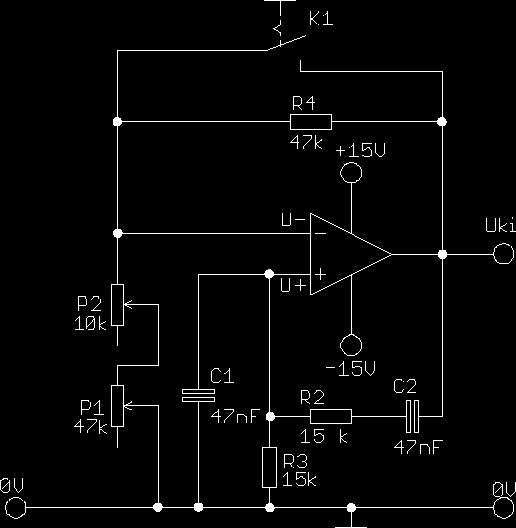 5.6. ábra. Wien-hidas oszcillátor kapcsolási rajza. 7.