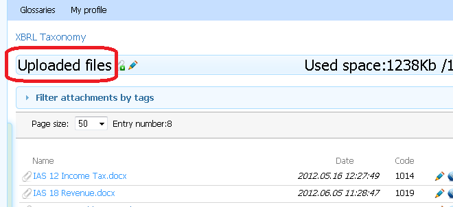 Az S46000 képernyőn látható képernyőobjektumok: S46M01 XBRL Taxonomy glossary XBRL Taxonómia glosszárium S46M01 XBRL Taxonomy glossary XBRL Taxonómia glosszárium Itt olvashatjuk annak a