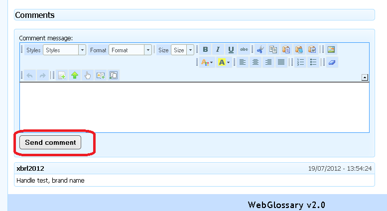 S75F01 Write comment Hozzászólás szövege S75F01 Write comment Hozzászólás szövege Ebbe a leírás mezőbe írhatjuk hozzászólásunkat.