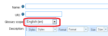 S76F01 Name Név Glossary s name that will appear in pages. Ebbe a mezőbe kell beírni a glosszárium nevét, ami az oldalakon jelenik meg.