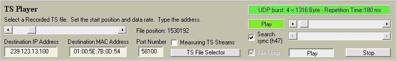 9. File Platform A File Platform első modulja a TS Recorder, amelynek segítségével a transport stream folyamatosan fájlba írható.