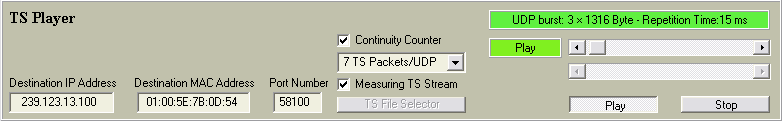 A fájl kiválasztását követően az UDP csomag IP Address, MAC address és Port Number adatait kell az ablakokba írni.