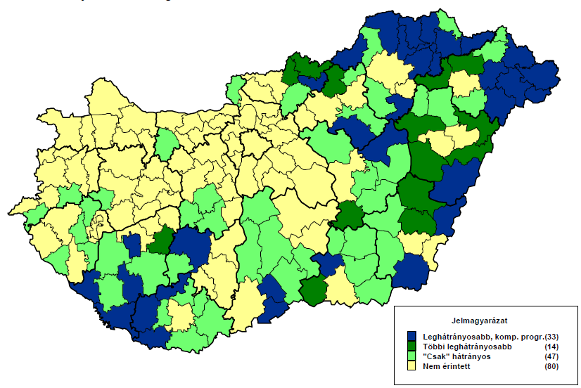 3.4. Területi hátrányok A hazai területi folyamatokat a folyamatos népességcsökkenés mellett az erősödő területi koncentráció jellemzi.