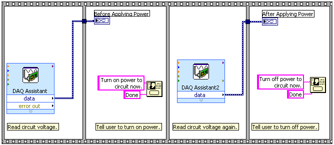 Sequence Structure Sequence structure egy vezérlési struktúra, minden frame akkor hajtódik csak végre ha az