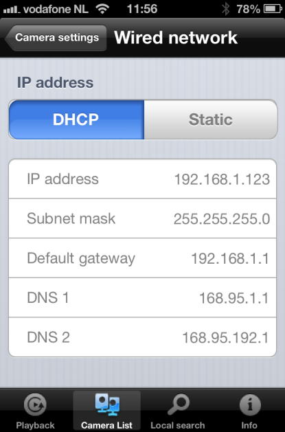 41 MAGYAR Kiválaszthatja, hogy a kamera a dinamikus (DHCP)