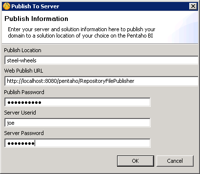 19. ábra Üzleti modellek a Pentaho Metadata Editorban Az ábrán megfigyelhetőek az üzleti táblák és közöttük lévő kapcsolatok is.