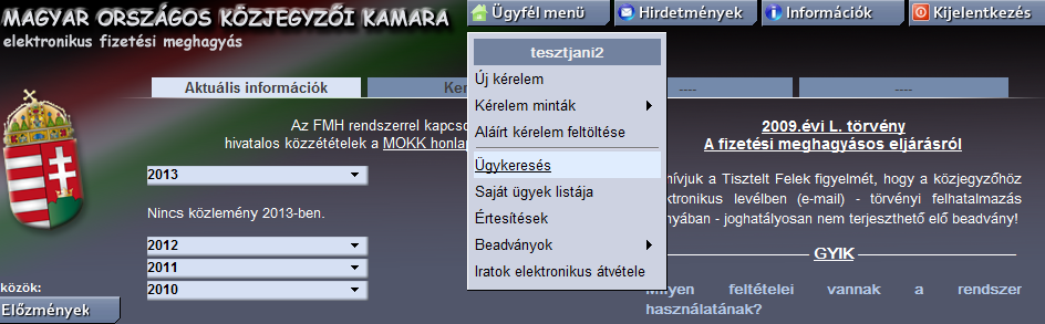 Ezt követően a rendszer üzenetben hívja fel a figyelmét arra, hogy csak az átutalás tényleges teljesítését követően fogadja be a feltöltött kérelmet.