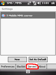 GPRS authentikáció beállítása A Start / Settings(Beállítások) / Connections(Kapcsolatok) fül / GPRS Authentication pontban a T-Mobile WAP kapcsolathoz állítson be PAP authentikációt.