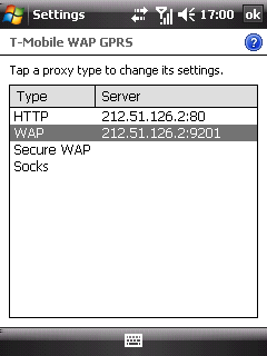 2. Adja meg a szerver IP címét és portját a HTTP és WAP részére HTTP 212.51.126.