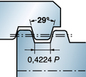 orout M váltólapkák Menetvágás orout M - Váltólapkák TURN - UN AME 29 STU-AME 29 Nem simításhoz Nem simításhoz Tűrések, (col): l 1= ±0.02 (±.008) Középpont magassága: +0.05/-0 (+.