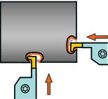 orout 1- és 2-élű Váltólapkák A TURN - UN orout 1-élű lapkák eszúrás orout 1- és 2-élű - Váltólapkák Tűrések, (col): l a = ±0.02 (±.001) r ε = ±0.05 (±.