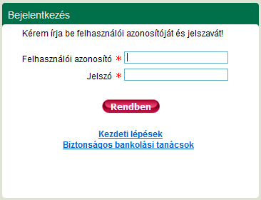 2. Általános információk a NetB@nk felhasználói felületéről A rendszerbe való belépéshez Felhasználói azonosítóját és Belépési jelszavát kell megadnia. 2.