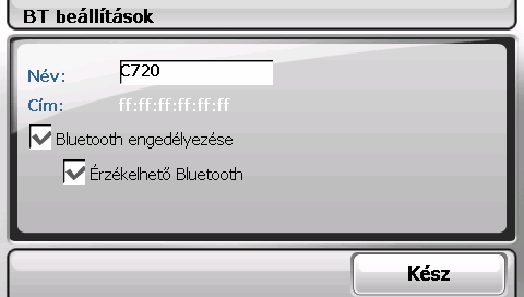 4. Egy beállítás befejezése után érintse meg a Done (Kész) gombot. 5. Majd a Back (Vissza) gombbal visszatérhet a beállítások képernyőre.