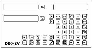 3. oldal Panel és billentyűzet illusztrációja A D60-3V kijelző