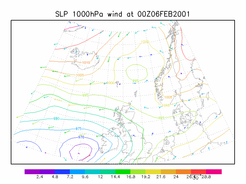 tengerszintre számolt légnyomás: 965 1010 hpa, szélsebesség a felszín közelében: 14 m/s-nál nagyobb, hőmérséklet 500 hpa-os szinten: 40 C-nál alacsonyabb, örvényesség 800 hpa-os szinten: 0,1*10 4