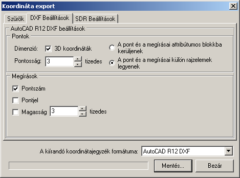 Formátum megnevezése Leica GSI (*.