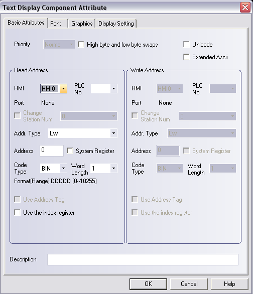 Text Input A Text Input eszközzel szöveget vihetünk be a kijelzőről. Az elemet úgy tudjuk a projekthez hozzáadni, hogy az ikonjára kattintunk és behúzzuk a kijelző területére.