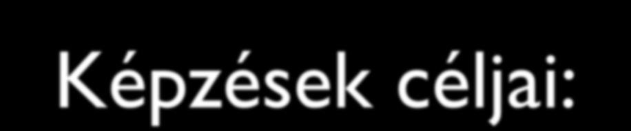 Képzések céljai: A magyar vállalatok európai és nemzetközi versenyképessége, A digitális gazdaság elvárásainak továbbadása, A KKV-k technológiaváltáshoz való